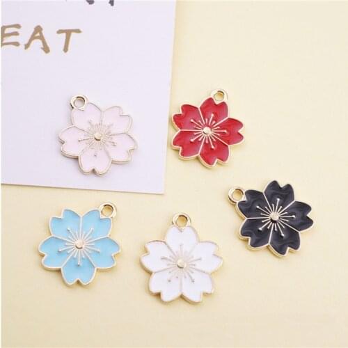 Newest 50pcs/lot alloy drop oil cartoon flowers shape alloy florals floating locket charms diy jewelry earring/garment accessory