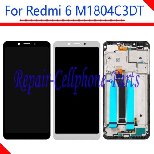 New 5.45 inch Full LCD Display + Touch Screen Digitizer Assembly With Frame For Xiaomi Redmi 6 M1804C3DT M1804C3DH M1804C3DE