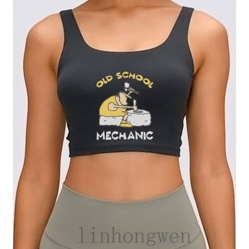Old School Original Mechanic Women Tank Top Summer Style Vintage S-XL Designs New Fashion Gents Interesting Crop Top