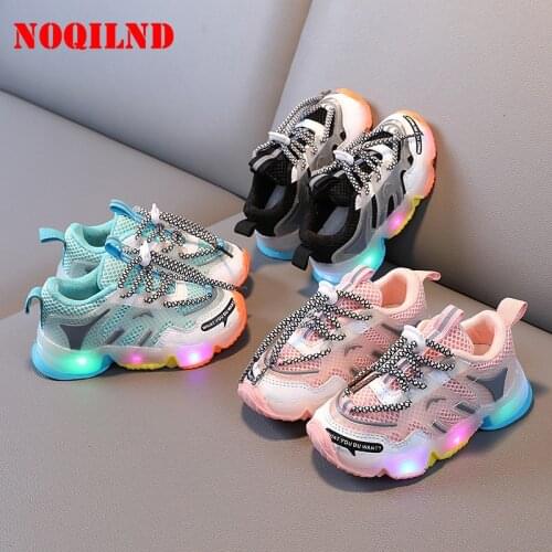 Autumn Shining Sport Shoes LED For Girls Glowing Sneakers Fashion Kids Boys Bebe Toddler Baby Children Shoes With Light Luminous