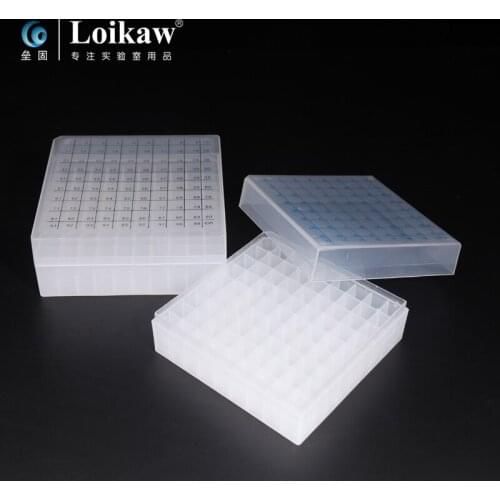 PP plastic freezing tube box Save the box with 81 cells/100 cells Numbered sample tube box