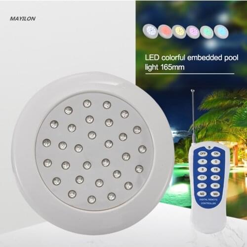 20W AC12V Swimming Pool LED Resin Filled Multicolor Underwater Spot RGB Remote Controller Outdoor IP68 Waterproof