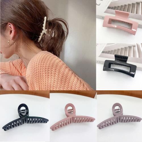Ruoshui Woman Korean Style Candy Color Hair Claws Hairgrip Girls Hair Clips Barrettes Hairpins Ornaments Headwear