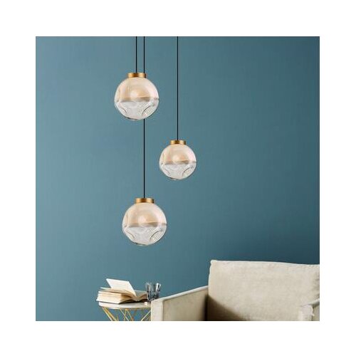 Nordic bar chandelier glass ball dining hall lamp modern living room bedroom bedside concave-convex art chandelier led