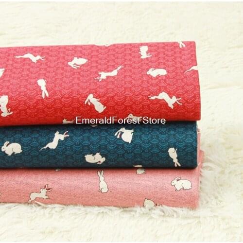 High quality thick cotton cloth, cute bunny printed fabric, handmade DIY gold bag fabric cotton 90cmx110cm