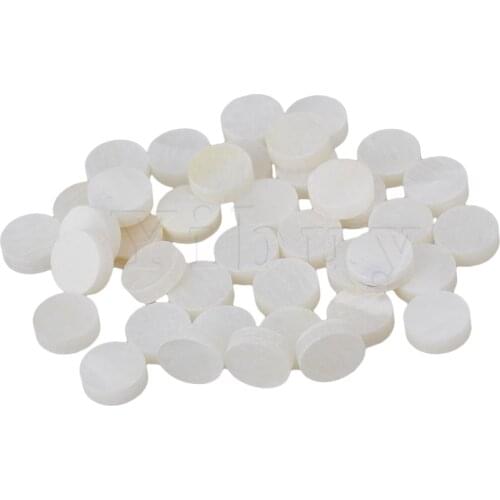 Yibuy 6mm White Fleck Dots Inlays Pearl Shell Guitar Fingerboard Set of 100