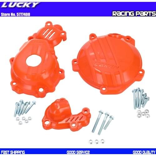 Clutch Guard Water Pump Cover Ignition Protector For SXF EXC-F XCF 250 350 SIX DAYS 4-STROKE MX Motocross Enduro