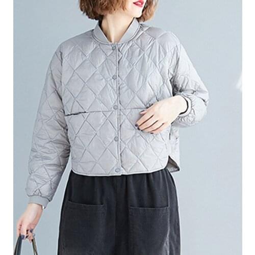 Aransue Autumn And Winter Short Detail Coat Fashion Warm Cotton Clothes Womens Irregular Outwear