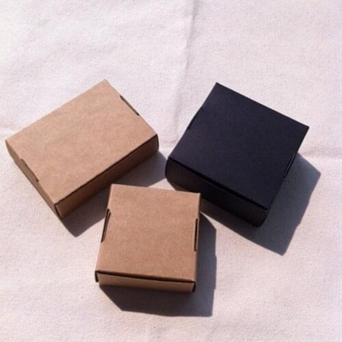 100pcs 7-8cm series Kraft Paper Aircraft Gift Boxes Handmade Soap Packing Box Jewelry/Candy Storage Paper Boxes
