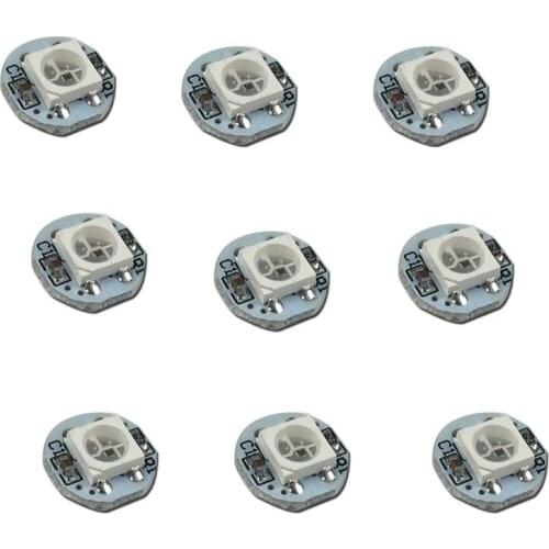 100PCS WS2812B LED led pixel module with mini board DC 5V RGB full color SMD ws2811 Built-in control