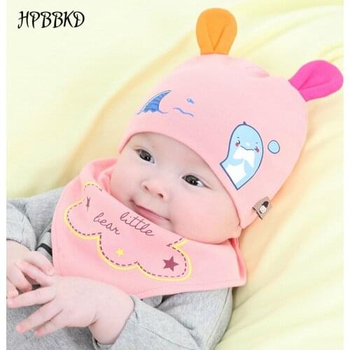 2pcs/lot 100% cotton baby hat scarf set retail and wholesale boys girls kids scarf infant hats child caps scarf baby cap GH544