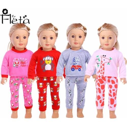 4 Styles Pajamas&Nightgown&sleepwear Fit 18 Inch American&43 CM Baby Doll Clothes Accessories ,Generation,Girls Toys