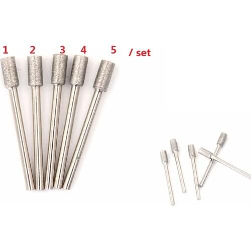 5PCS Sharpener Diamond Chainsaw Burr Stone File Chain Saw Sharpening Parts Garden Tool hand operated tools