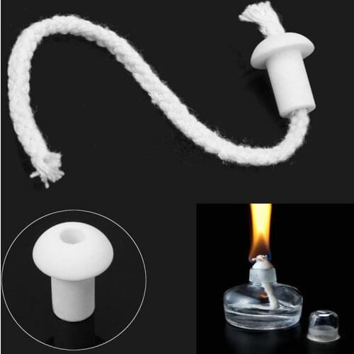 7 Ceramic Holders for Tiki torch Wine bottle oil lamp COTTON Kerosene Wick