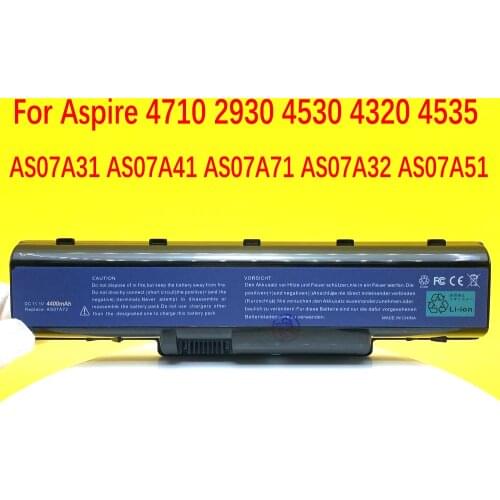 AS07A31 New 4400mAh Laptop Battery For Acer Aspire 2930G 4740G 5738G 4930 5735 5740 AS07A32 AS07A41 AS07A42 AS07A51 AS07A52