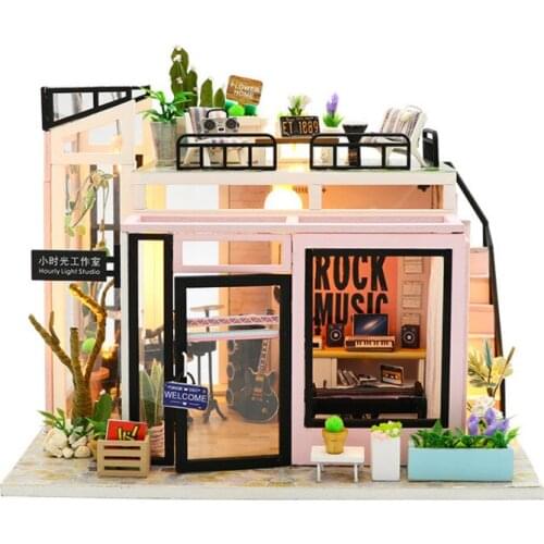 DIY Cabin Wood Hand-assembled Building Villa Model Art House Toy Creative Girls Day Gift