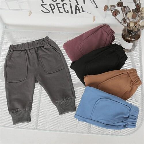 Childrens Pants Autumn 2018 New Baby Trousers Big Pocket Boys Casual Pants Baby Boys Pants Toddler Casual Sport Trousers 1-5Y
