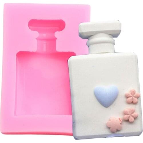 Perfume Bottle Silicone Mold DIY Wedding Fondant Cake Decorating Tools Cupcake Topper Candy Resin Clay Chocolate Gumpaste Mould