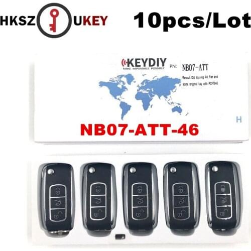 HKSZUKEY Free shipping (10 Pcs/lot)Keydiy KD900 URG200 NB07 3 button remote key with NB-ATT-36/46/CHR/G-M model