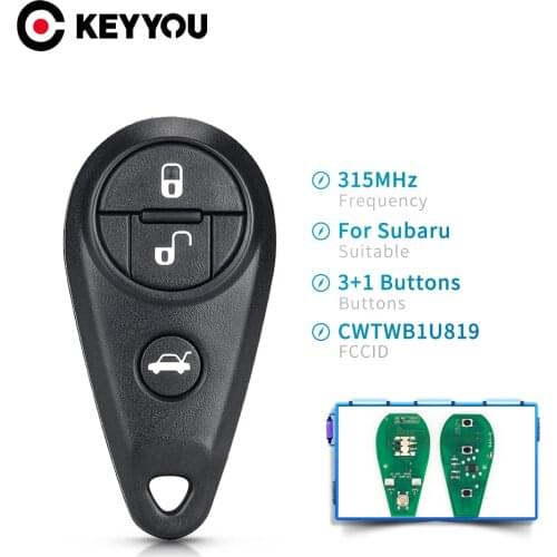 KEYYOU For Subaru Keys CWTWB1U819 Remote Car Key for Subaru Impreza Forrester Outback Legacy 315MHZ ASK 3 BUTTONS + PANIC