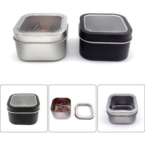 New Clear Window Tin Box Metal Storage Box Case Gift Chocolate Candy Cake Boxes Tea Jar Cans Jewelry Organizer Cosmetic Tin Pot