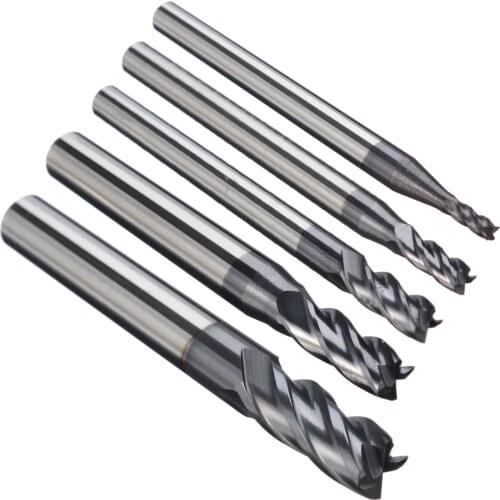 New 1PC 2/3/4/5/6mm Solid Carbide Straight Shank 4 Flute End Mill CNC Milling Cutter Drill Bit Kit Power Tool Accessories