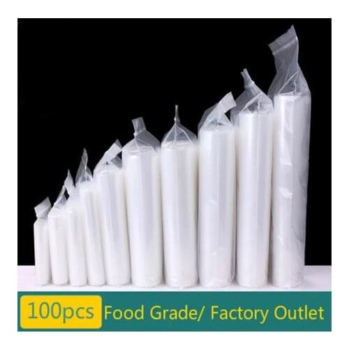 100pcs/lot Thickness 12 Wires Food Bags Various Sizes Clear Self Sealing Plastic Packaging Bags Zip Lock Poly Bags Zipper Bag