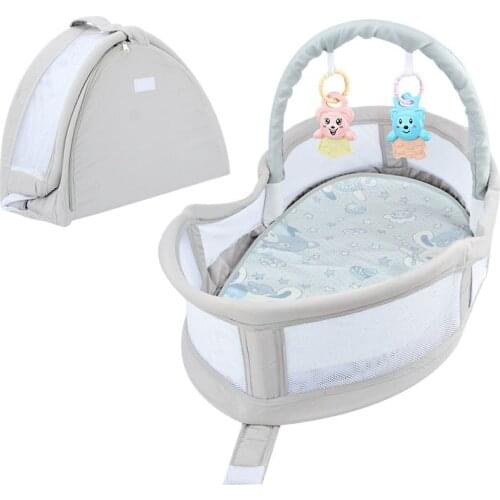 Baby Travel Portable Mobile Crib Baby Nest Crib Newborn Multifunctional Folding Bed Children Foldable Imitation Bed