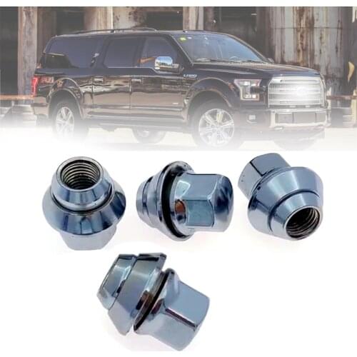 4pcs Durable Chrome Wheel Lug Nuts Tapered Seat Hex Bolt Alloy Wheel Not Easy To Rust Universal Practical Car Accessories