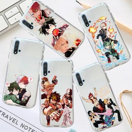 Anime My hero academia Phone Case Transparent for Huawei honor P mate 40 20 30 10 50 i 9 x mate pro lite 8a