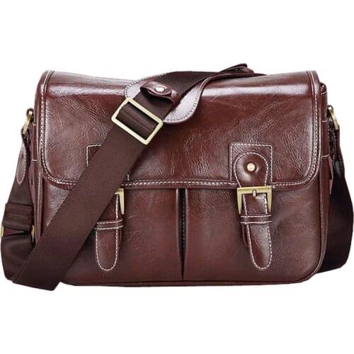 Photo Luxury Camera Stylish Fashion Retro PU Leather Case Handbag Waterproof Shoulder Messenger DSLR Bag for Canon Nikon Sony L