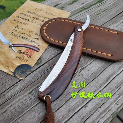 Handmade, stylish damascus knife suitable for collection,Mini pocket knife Shaver01