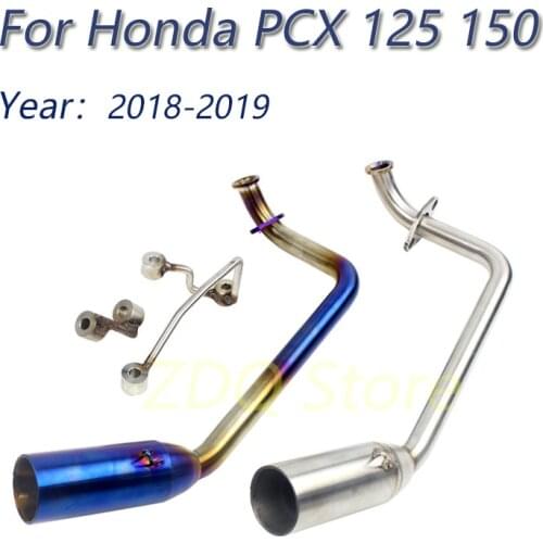 Slip On For Honda PCX 125 PCX 150 PCX125 150 2018 2019 Motorcycle Exhaust Escape Moto Modified Front Connection Middle Link Pipe