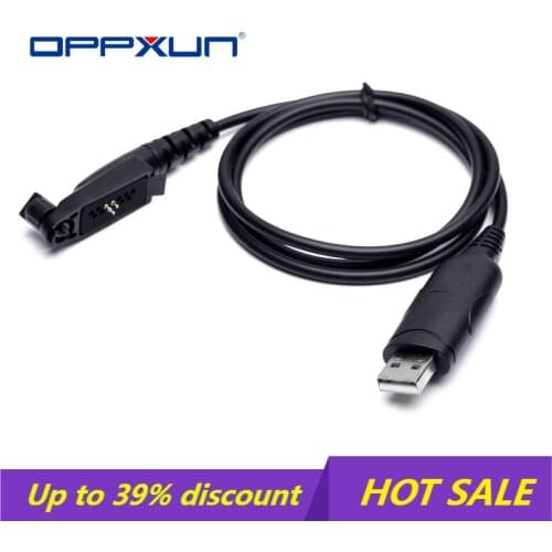 OPPXUN USB Programming Cable Accessories For Motorola GP328Plus GP338Plus GP644 GP688 GP344 GP388 EX500 EX560 XL Two-Way Radio