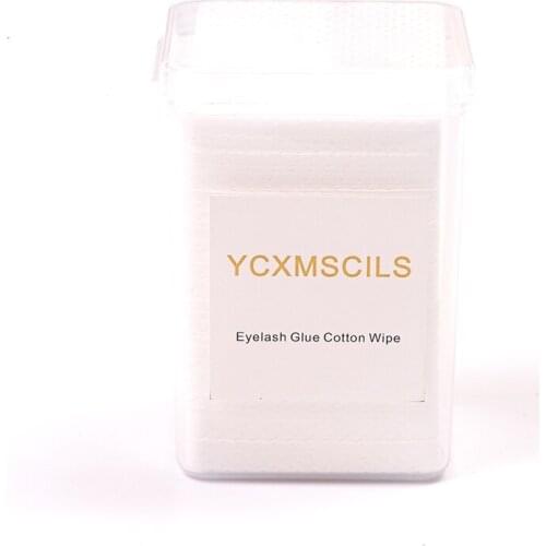 YCXMSCILS 200PCS Eyelash Glue Remover Cotton Wipes Gel Nail Tips Polish Remover Cleaner Lint-Free Paper Pad Eyelash Supplies