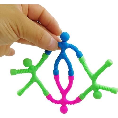 Fun Flexible Mini Silicone Magnetic Men Characters Refrigerator Magnets Puzzles Fidget Magnet Stress Toys for Office Desk