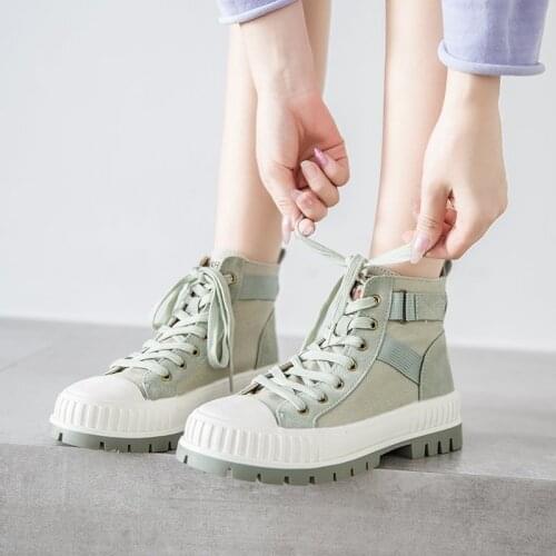 Fashion Autumn Ankle Boots Chunky Sneakers Women Shoes Woman Winter Boots Cloth Patchwork Plus Size Thick Sole Platform Shoes