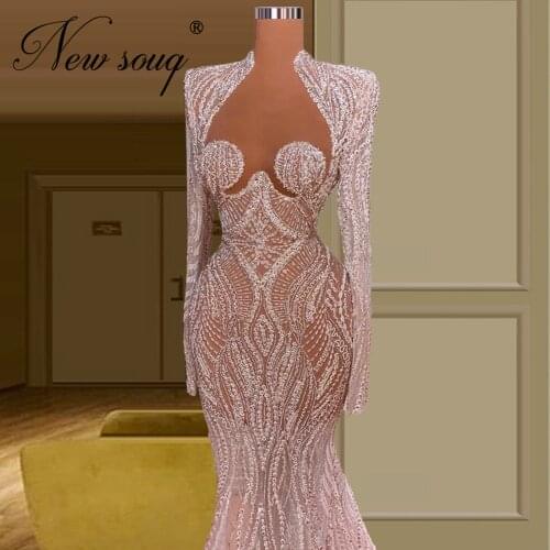 7 Styles Formal Dubai Long Prom Dress Vestidos 2021 Crystals See Through Evening Dresses Red Carpet Party Gowns Custom Dress