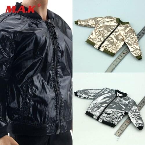 1/6 Scale Male Figure Clothes Accessory Baseball Shirt Style Jacket Bright Leather Faux Leather for 12'' Action Figure Body