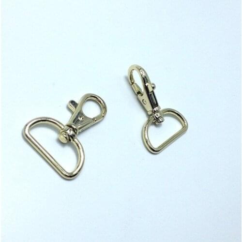 1 Inch Swivel Snap Hooks, Gold Finish, Lobster Claw, 20 Pieces, Handbag Purse Bag Making Hardware Supplies, 1"