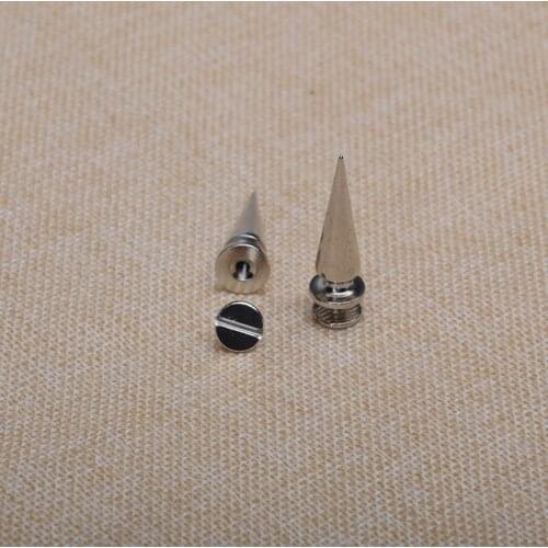 10 x 25mm Silver Cone Bullet Screw back Metal Spikes Studs For Leather crafts Purse Feet 50pcs/lot