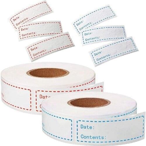 2Roll/Set Removable Freezer Labels Waterproof Food Storage Stickers, Refrigerator Freezer Paper Label Easy Clean