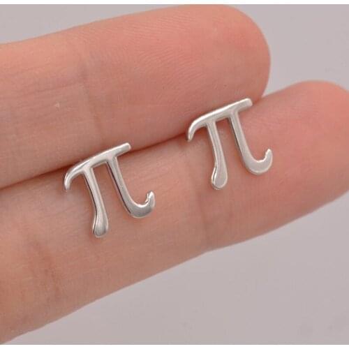 2021 new fashion simple personality trend stainless steel π ear stud earrings best gifts for men and women jewelry