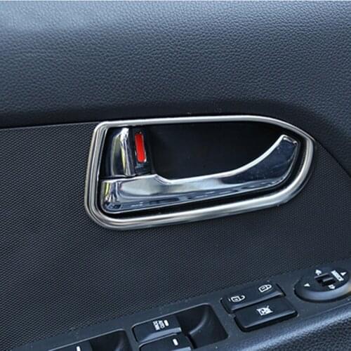 4PCS / group ABS chrome trim doors el-clasping decoration ring for KIA Sportage R 2011 2012 2013 2014 2015