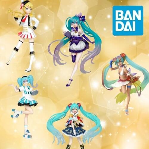 Bandai Original Taito 2021 MIKU 3rd Season Winter Ver. Figure PVC Model Doll Colletible Toys Kawaii Ornament Modelpvc Figurals