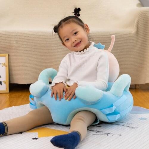 Baby Sofa Support Seat Cover Plush Chair Learning to Sit Comfortable Toddler Washable without Filler Cradle Sofa Chair Toy Set