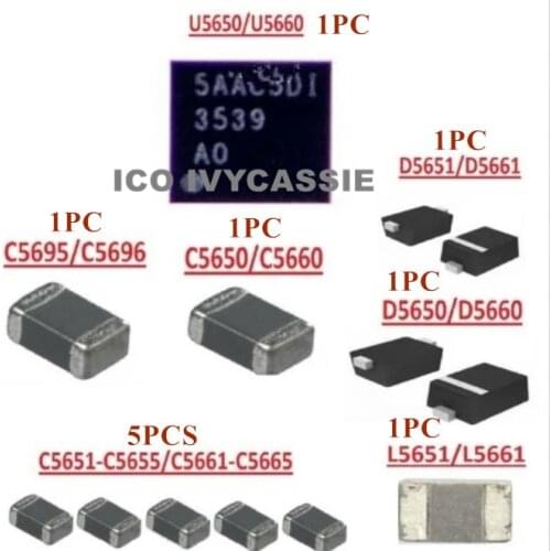 For iPhone 8 8Plus Light Kit Backlight IC U5650 U5660+Coil L5651 5661+Diode D5650 5651+Capacitor C5650 5695 5651 C5652 5653 5655