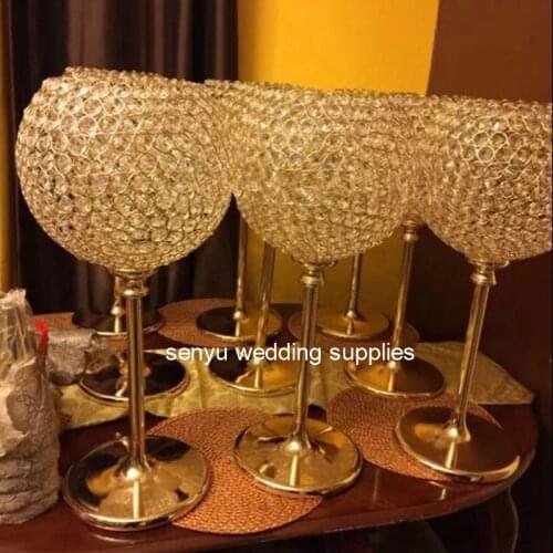 Hot sale elegant design wedding crystal candelabra candle holder crystal candelabra for wedding centerpiece decoration senyu421