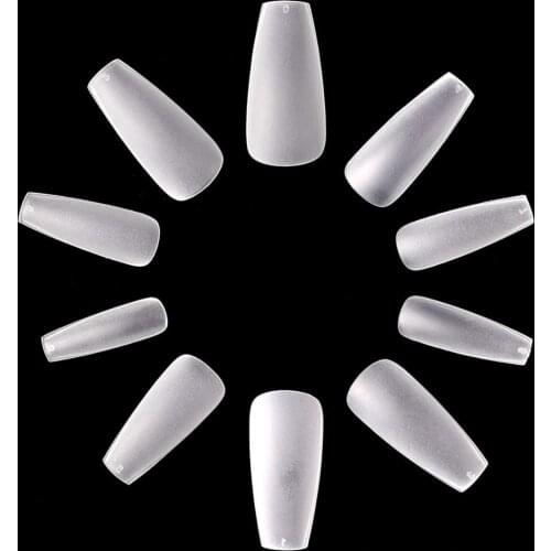 Makartt Matte Coffin Nail Tips, 500pcs Full Cover False Nails Clear Press on Nails Acrylic Nail Tips for Acrylic Nails