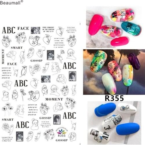 Fashion Nails Art Manicure Back Glue Decal Decorations Design Nail Sticker For Nails Tips Beauty